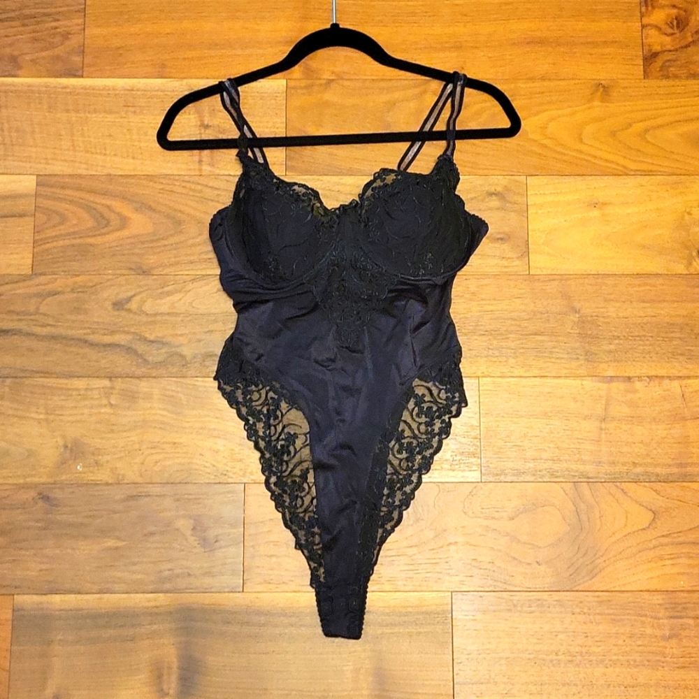 Sexy black jump set bra night angel
